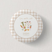 Sie ist außer Handel Floral-Braut-Party Button (Vorderseite)