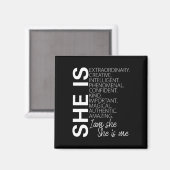 Sie ist außergewöhnlich kreativ und überzeugend Bl Magnet (Vorderseite/Rückseite)