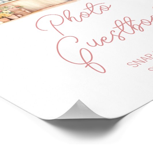 Sie ist außerhalb des Market Brautparty Foto Gäste Poster (Ecke)