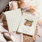 Sie ist außerhalb des Market Gingham Brautparty In Einladung