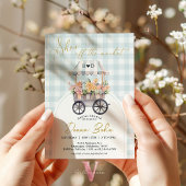 Sie ist außerhalb des Market Gingham Brautparty In Einladung