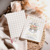 Sie ist außerhalb des Market Gingham Brautparty In Einladung