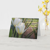 Sie ist bekleidet Sprichwörter 31:25 Weiße Tulip Karte (Gelbe Blume)