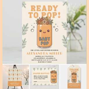 Sie ist bereit, Apricot Sage Grün Boho Kawaii zu p Einladung