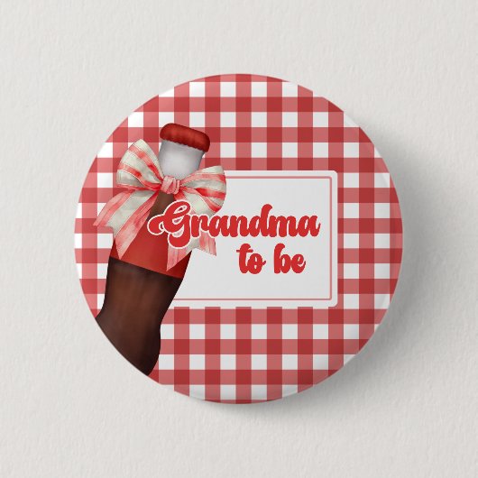 Sie ist bereit, Baby Shower Oma zu werden Knopf Button (Vorderseite)