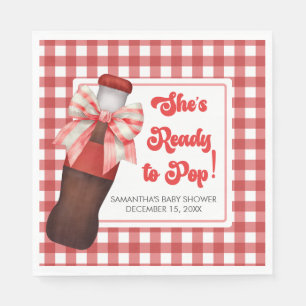 Sie ist bereit, Baby Shower zu platzen Serviette