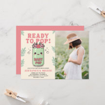 Sie ist bereit, das Baby Girl Shower Foto Kawaii z