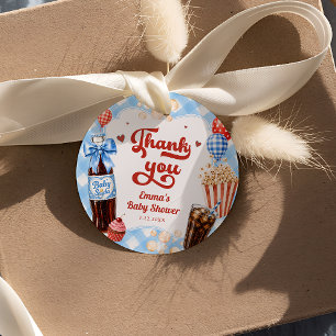 Sie ist bereit, den Jungen Baby Shower zu bekommen Geschenkanhänger