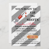 Sie ist bereit, den Shots Nursing Abschluss zu nen Einladung (Vorne/Hinten)