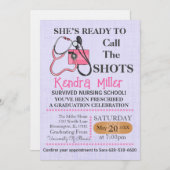 Sie ist bereit, den Shots Nursing Abschluss zu nen Einladung (Vorne/Hinten)