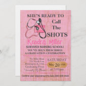 Sie ist bereit, den Shots Nursing Abschluss zu nen Einladung (Vorne/Hinten)