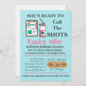Sie ist bereit, den Shots Nursing Abschluss zu nen Einladung (Vorne/Hinten)
