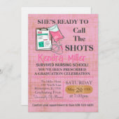 Sie ist bereit, den Shots Nursing Abschluss zu nen Einladung (Vorne/Hinten)