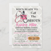 Sie ist bereit, den Shots Nursing Abschluss zu nen Einladung (Vorne/Hinten)
