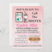 Sie ist bereit, den Shots Nursing Abschluss zu nen Einladung (Vorne/Hinten)
