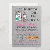 Sie ist bereit, den Shots Nursing Abschluss zu nen Einladung (Vorne/Hinten)
