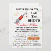 Sie ist bereit, den Shots Nursing Abschluss zu nen Einladung (Vorne/Hinten)