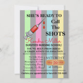Sie ist bereit, den Shots Nursing Abschluss zu nen Einladung (Vorderseite)