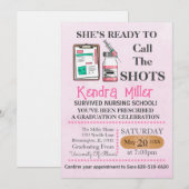 Sie ist bereit, den Shots Nursing Abschluss zu nen Einladung (Vorne/Hinten)