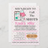 Sie ist bereit, den Shots Nursing Abschluss zu nen Einladung (Vorne/Hinten)