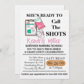 Sie ist bereit, den Shots Nursing Abschluss zu nen Einladung (Vorne/Hinten)