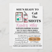 Sie ist bereit, den Shots Nursing Abschluss zu nen Einladung (Vorne/Hinten)