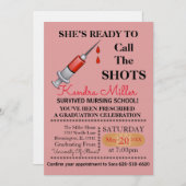 Sie ist bereit, den Shots Nursing Abschluss zu nen Einladung (Vorne/Hinten)