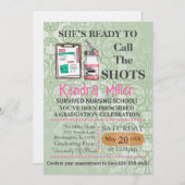 Sie ist bereit, den Shots Nursing Abschluss zu nen Einladung (Vorne/Hinten)
