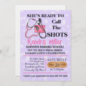 Sie ist bereit, den Shots Nursing Abschluss zu nen Einladung (Vorne/Hinten)