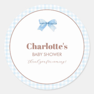 Sie ist bereit, die blaue Limonade-Baby-Party plat Runder Aufkleber