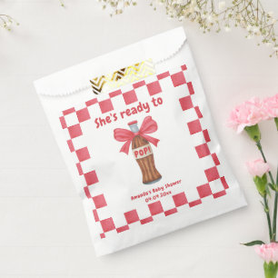 Sie ist bereit, die Limonadenflasche Baby Shower p Geschenktütchen