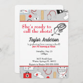 Sie ist bereit, die Schule für die Krankenpflege z Einladung (Vorne/Hinten)