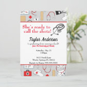 Sie ist bereit, die Schule für die Krankenpflege z Einladung (Stehend Vorderseite)