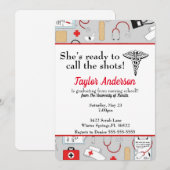 Sie ist bereit, die Schuss-Krankenpflege-Schule zu Einladung (Vorne/Hinten)