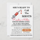 Sie ist bereit, die Schüsse zu nennen Abschluss Einladung (Vorderseite)