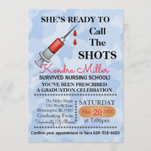 Sie ist bereit, die Schüsse zu nennen Abschluss Einladung