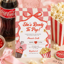 Sie ist bereit, die Soda-Cola-Rosa-Baby-Party zu