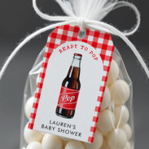 Sie ist bereit, eine Karierte Red Baby Dusche aus