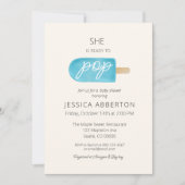 Sie ist bereit für den Pop der Popsicle Baby Dusch Einladung (Vorderseite)