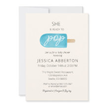 Sie ist bereit für den Pop der Popsicle Baby Dusch