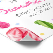 Sie ist bereit für Pop Babydusche Willkommen Poster (Ecke)