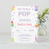 Sie ist bereit für Pop-Dusche Einladung (Stehend Vorderseite)