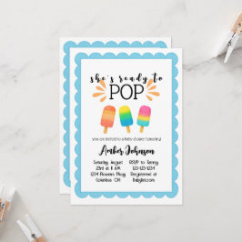 Sie ist bereit für Pop-Dusche Einladung