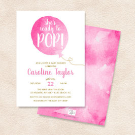 Sie ist bereit für Pop Pink & Gold Baby Girl Dusch Einladung