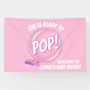 Sie ist bereit, Kaugummi platzen zu lassen Moderne Banner