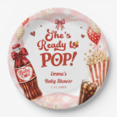 Sie ist bereit, Limonade Gingham-Baby-Party zu spr Pappteller (Vorderseite)
