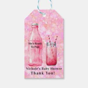 Sie ist bereit, Mädchen-Baby-Party Danke zu platze Geschenkanhänger
