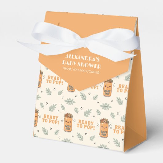 Sie ist bereit, Orange Boho Kawaii Soda zu knallen Geschenkschachtel (Vorderseite)