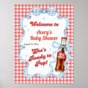 Sie ist bereit, Pop-Soda-Baby-Party Junge Poster
