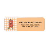 Sie ist bereit, Retro-Orange-Gingham-Soda zurück z (Vorne)